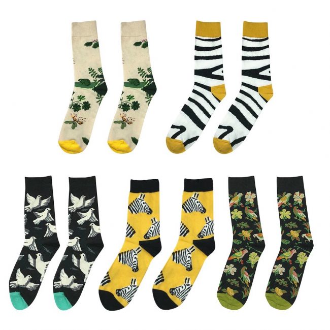 Forest Theme Socks 5-Pack