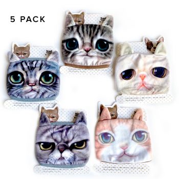 Kitty Cat Face Masks 5 Pack