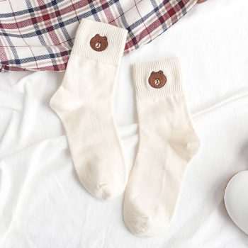 Bear Socks White