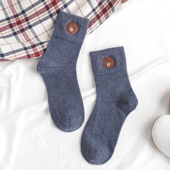 Bear Socks Navy Blue